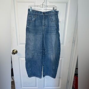 NWT Free People Lucky You Barrel Midrise Denim